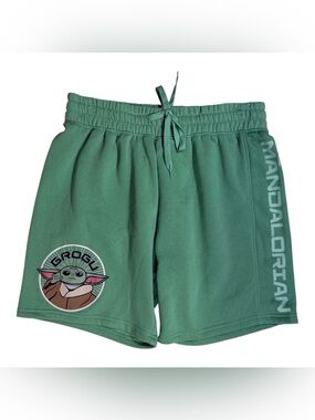 Mandelorian Grogu/Baby Yoda jogger fleece Shorts with Drawstring Waist men’s L